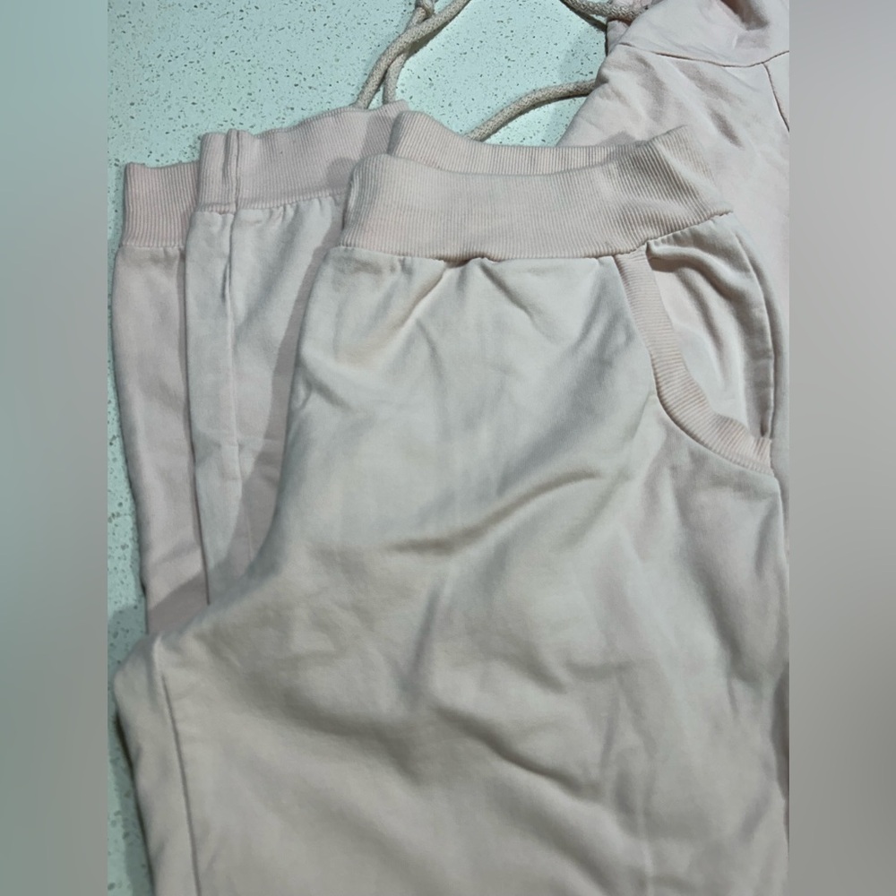 5/25$This Is 2 Of 5!! Baby Pink Hoodie & Sweatpants Set Loungewear small - Picture 3 of 16